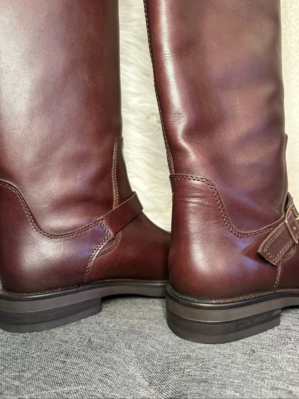 New Steve Madden, Sady Brown, leather riding boots, knee-high
